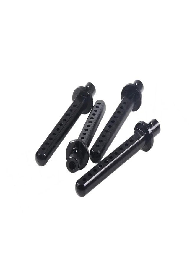 VNUHV 4Pcs Aluminum Alloy RC Car Body Posts Mount with R Clip for 1/10 Crawler Axial SCX10 90046 90047 RC4WD D90 TF2 Tamiya CC01 (Black) - Image 4